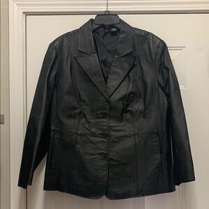 New Directions Women's Black Leather Jacket Size 1X